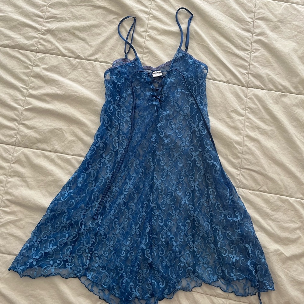 Blue Lace Night Dress
